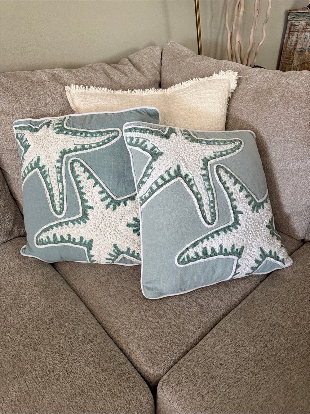 Pottery Barn 18” Starfish Pillow Covers